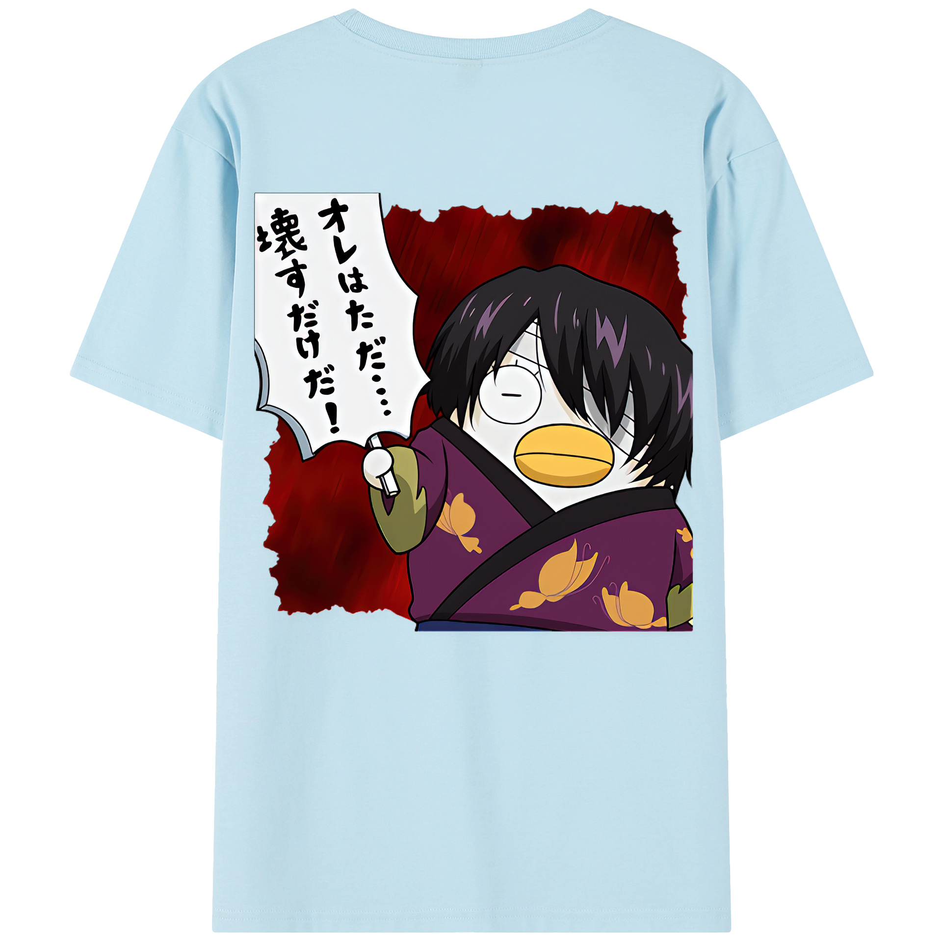 （画像用） ぎんたま 坂田銀時（さかたぎんとき） 神楽 志村新八（しむら しんぱち） GINTAMA Sakata Gintoki Kagura Shimura Shinpachi 綿100％半袖Tシャツ（背面プリント）